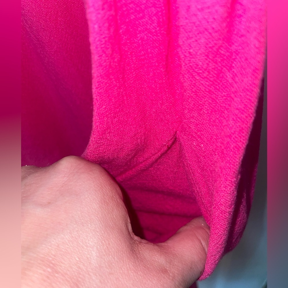 Tuckernuck Pomander Place Dress Medium Linen Blend Flutter Sleeve Ruffled Pink - Picture 7 of 13